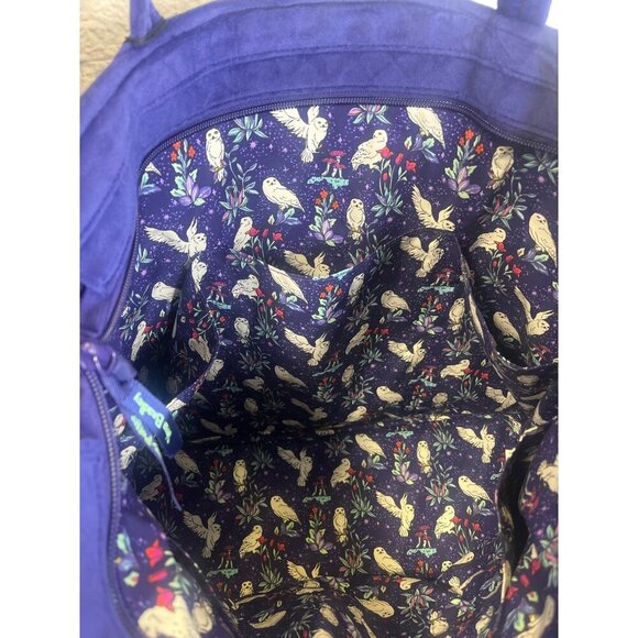 Vera Bradley Harry Potter Velvet Tote Bag NEW Forbidden Forest Purple Large Bag - Picture 6 of 15